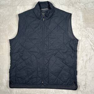 J Crew Quilted Vest Jacket Thermore Insulated Outdoors Black Men’s Size Large